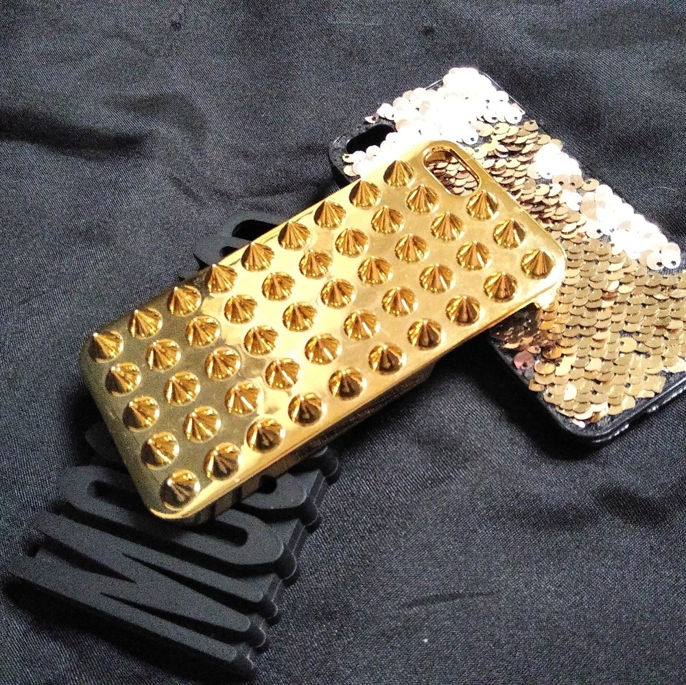 Gold Spike & Sequence IPhone Case